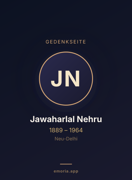 Gedenkportrait von Jawaharlal Nehru