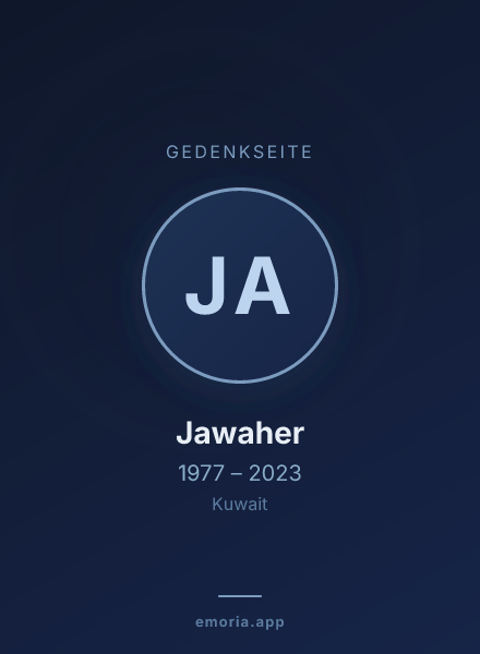 Gedenkportrait von Jawaher