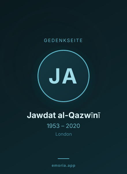 Gedenkportrait von Jawdat al-Qazwīnī