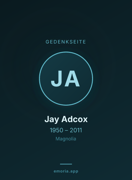 Gedenkportrait von Jay Adcox