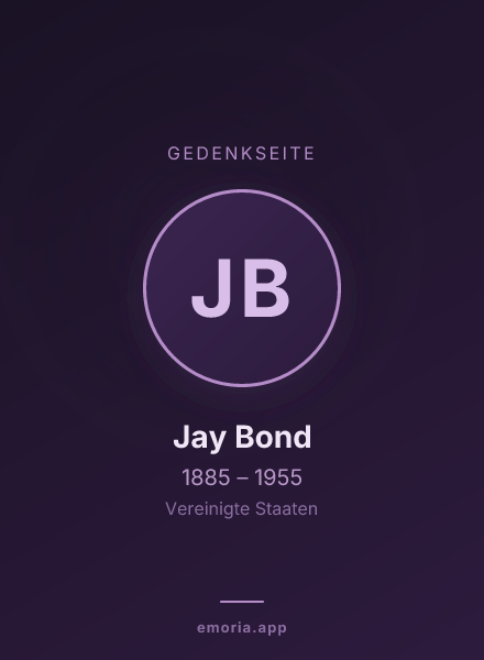 Gedenkportrait von Jay Bond