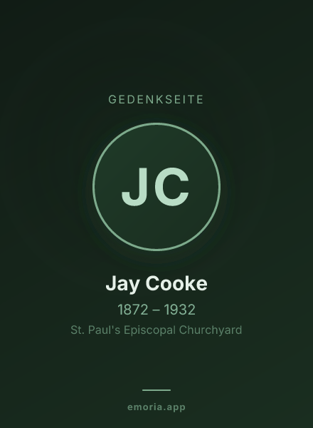 Gedenkportrait von Jay Cooke