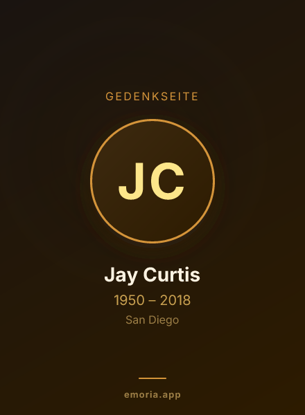 Gedenkportrait von Jay Curtis