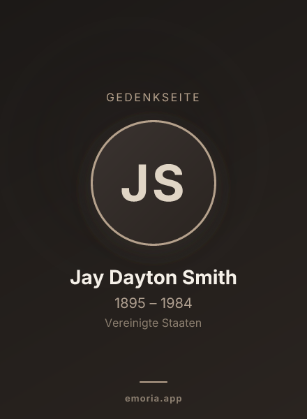 Gedenkportrait von Jay Dayton Smith