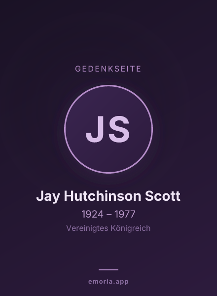 Gedenkportrait von Jay Hutchinson Scott