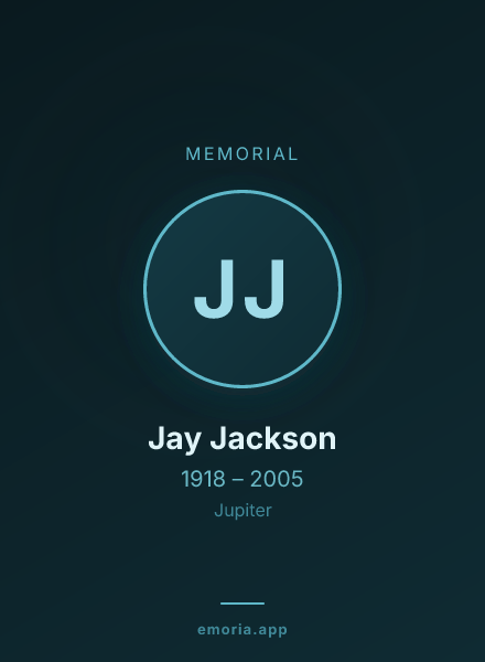 Memorial portrait of Jay Jackson