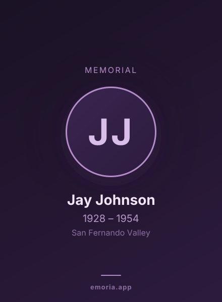 Memorial portrait of Jay Johnson