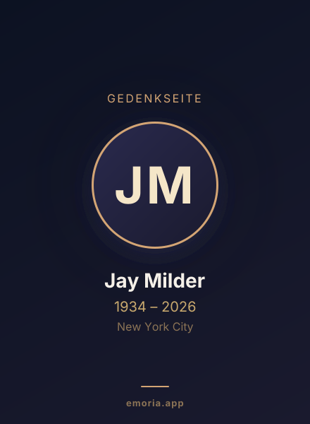 Gedenkportrait von Jay Milder