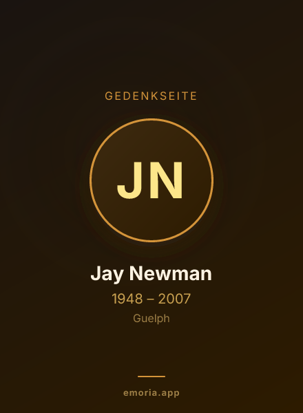 Gedenkportrait von Jay Newman