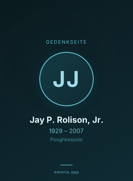 Gedenkportrait von Jay P. Rolison, Jr.