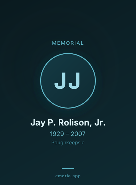 Memorial portrait of Jay P. Rolison, Jr.