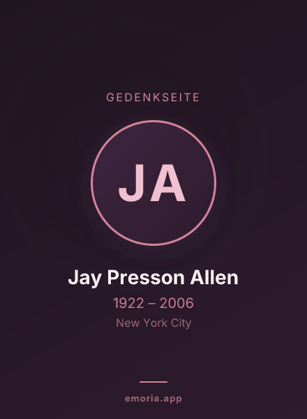 Gedenkportrait von Jay Presson Allen