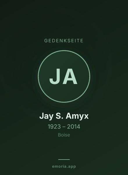 Gedenkportrait von Jay S. Amyx