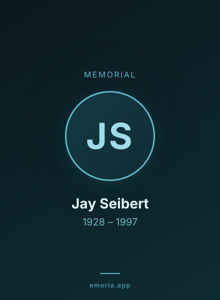 Memorial portrait of Jay Seibert