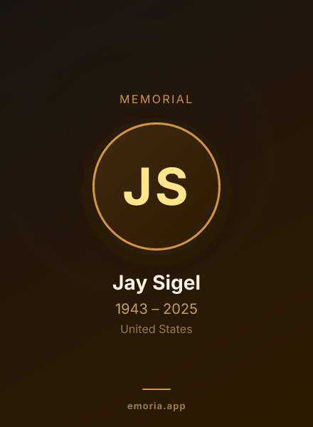 Memorial portrait of Jay Sigel
