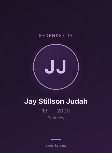 Gedenkportrait von Jay Stillson Judah