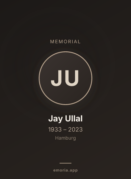 Memorial portrait of Jay Ullal