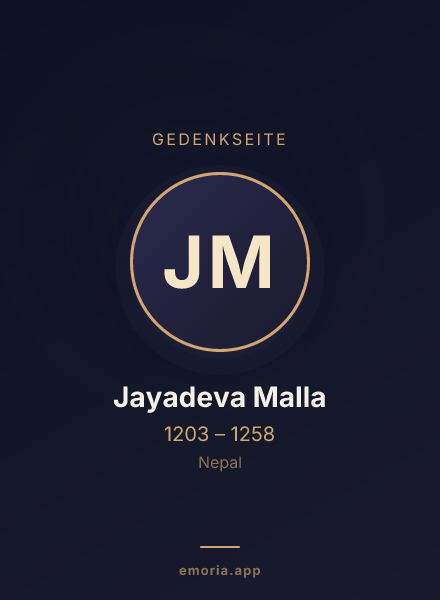 Gedenkportrait von Jayadeva Malla