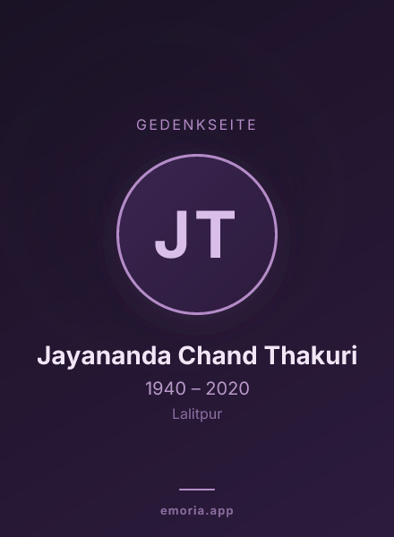 Gedenkportrait von Jayananda Chand Thakuri