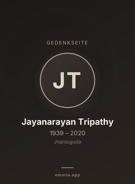 Gedenkportrait von Jayanarayan Tripathy