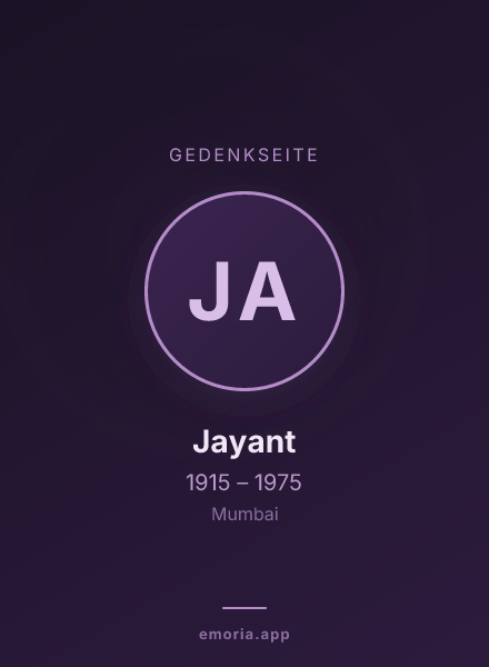 Gedenkportrait von Jayant