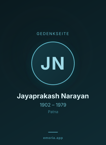 Gedenkportrait von Jayaprakash Narayan
