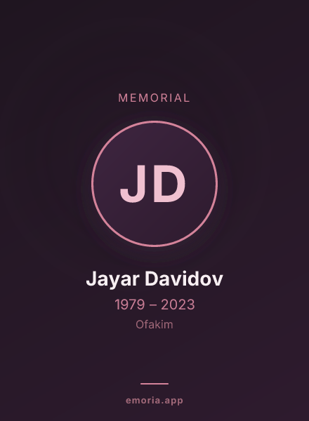 Memorial portrait of Jayar Davidov