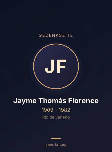 Gedenkportrait von Jayme Thomás Florence