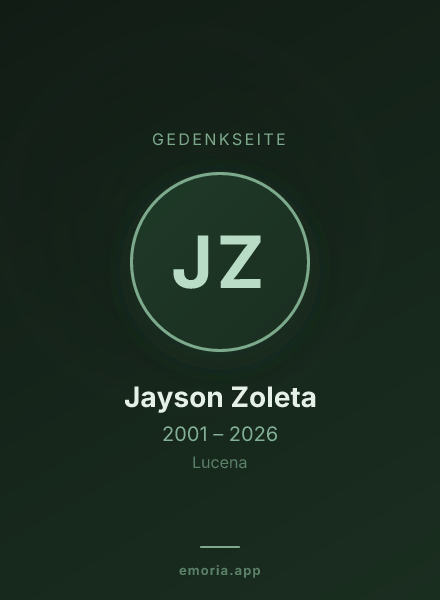 Gedenkportrait von Jayson Zoleta