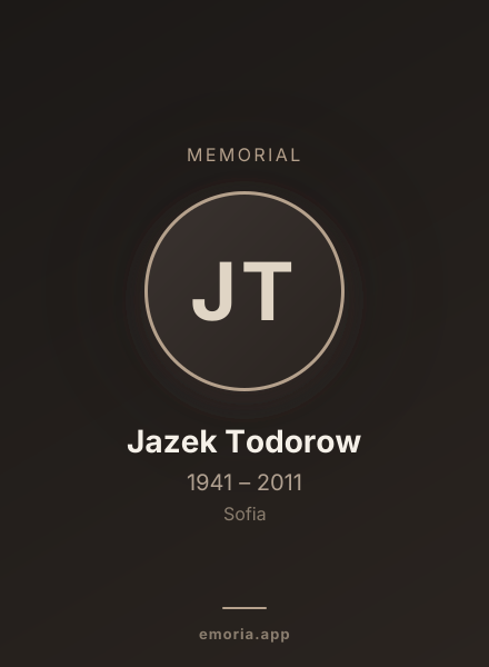 Memorial portrait of Jazek Todorow