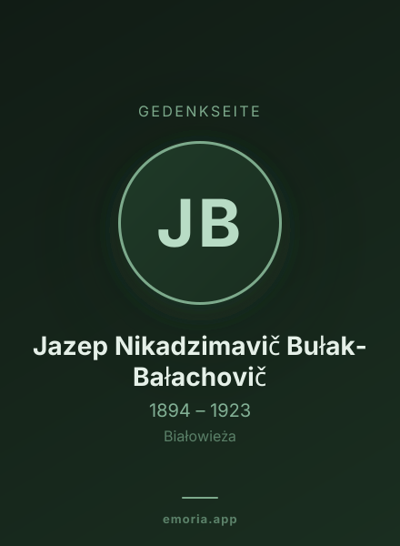 Gedenkportrait von Jazep Nikadzimavič Bułak-Bałachovič
