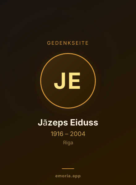 Gedenkportrait von Jāzeps Eiduss
