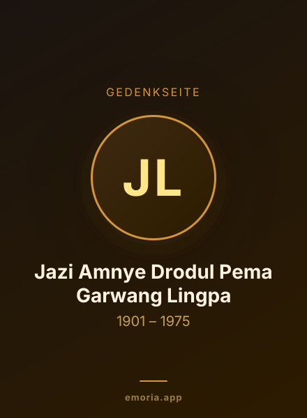 Gedenkportrait von Jazi Amnye Drodul Pema Garwang Lingpa