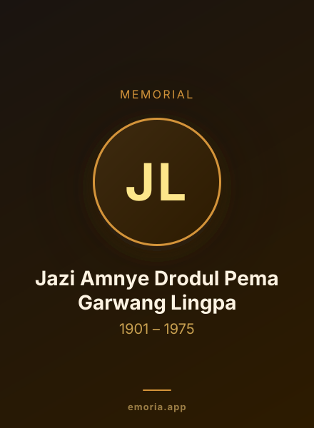 Memorial portrait of Jazi Amnye Drodul Pema Garwang Lingpa
