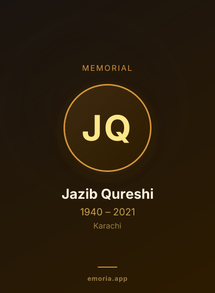 Memorial portrait of Jazib Qureshi