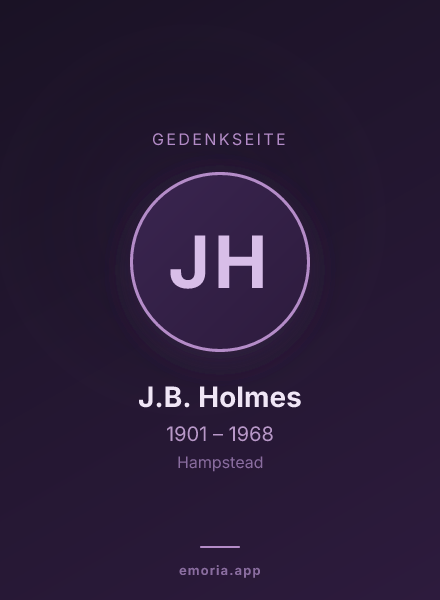 Gedenkportrait von J.B. Holmes