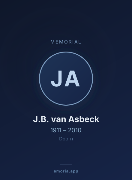 Memorial portrait of J.B. van Asbeck