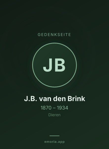 Gedenkportrait von J.B. van den Brink