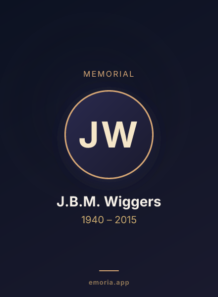 Memorial portrait of J.B.M. Wiggers