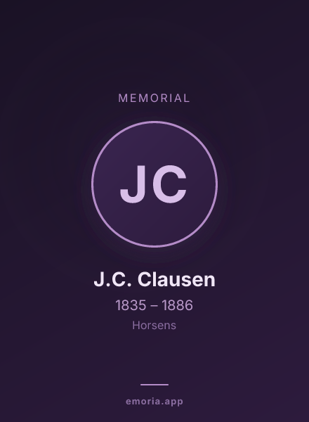 Memorial portrait of J.C. Clausen