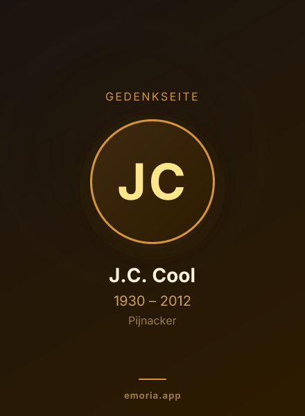 Gedenkportrait von J.C. Cool
