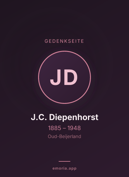 Gedenkportrait von J.C. Diepenhorst