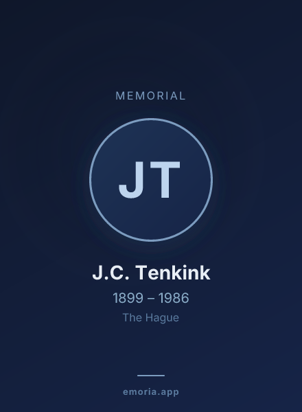 Memorial portrait of J.C. Tenkink