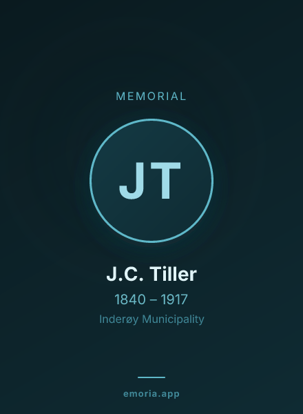 Memorial portrait of J.C. Tiller