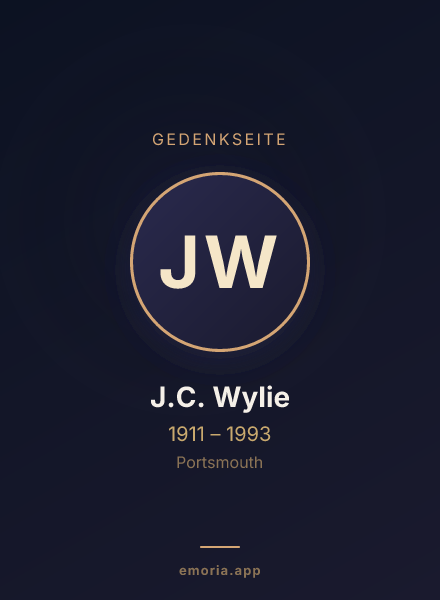 Gedenkportrait von J.C. Wylie