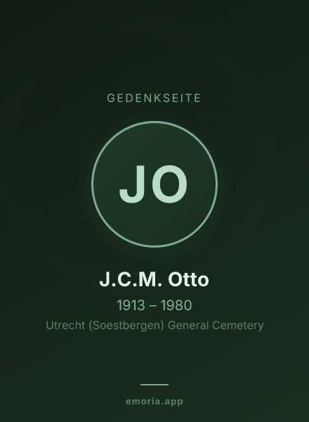 Gedenkportrait von J.C.M. Otto