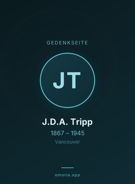 Gedenkportrait von J.D.A. Tripp