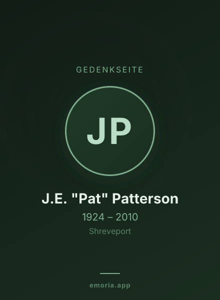 Gedenkportrait von J.E. "Pat" Patterson