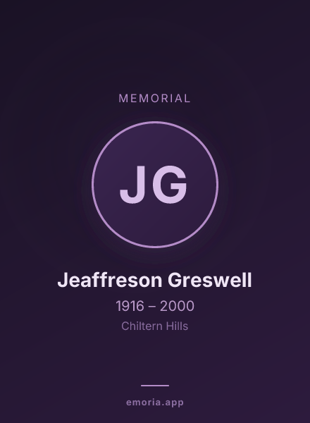 Memorial portrait of Jeaffreson Greswell