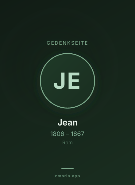 Gedenkportrait von Jean
